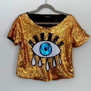 Gold Third Eye Top